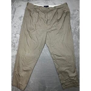 Polo Ralph Lauren Classic Chino Pleated Men Pants Khaki Size 46x32
